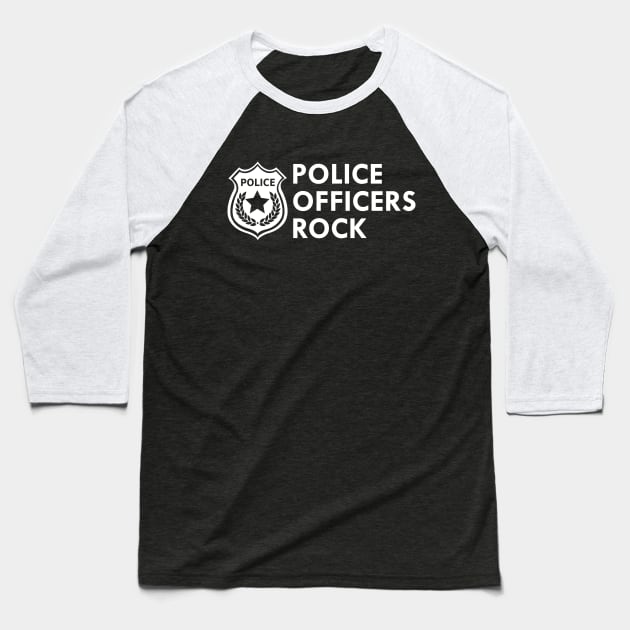 Police Officers rock Baseball T-Shirt by KC Happy Shop